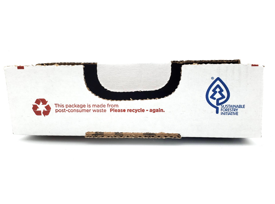 Recyclable boxes made from post-consumer waste