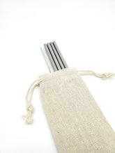 Load image into Gallery viewer, Organic Cotton Straw Carrying Bags | Bulk - The Sustainable Switch